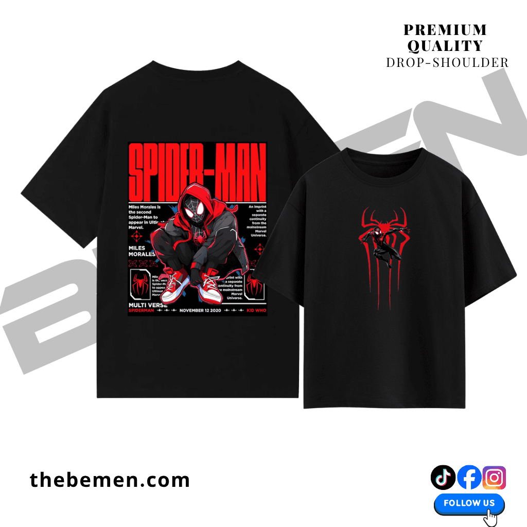 Miles Morales "Multiverse" Drop-Shoulder Tee (Black Edition)