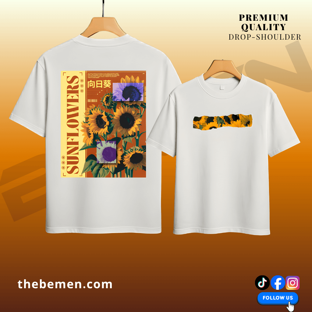 Sunflower Aesthetic Drop-Shoulder Tee